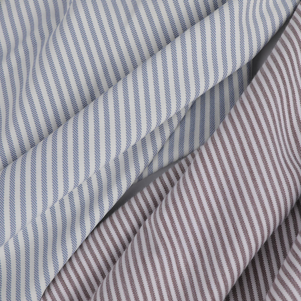 양모 부드러운 피부 친화적 인 줄무늬 셔츠 직물 양모 부드러운 피부 친화적 인 줄무늬 셔츠 직물